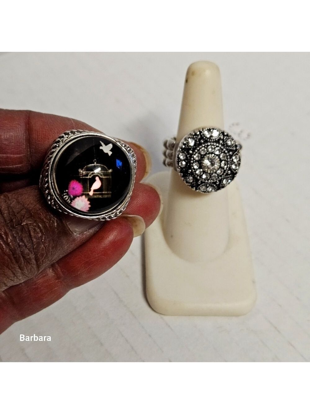 2 Ginger Snaps Flexible Band Rings, Size 7.5 & 8.5